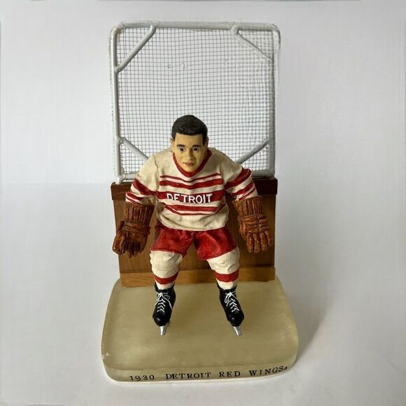 1930 DETROIT RED WINGS NHL GOALIE NET HERITAGE FIGURINE FLAMBRO IMPORTS RARE - Picture 1 of 8